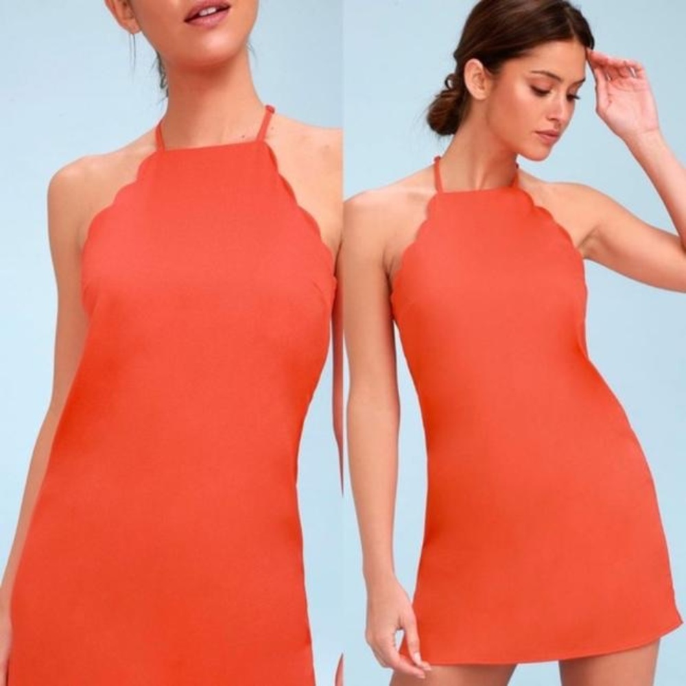 Lulu’s Lulu*s Coral Endlessly Endearing
Scallop Small Short Cocktail Dress